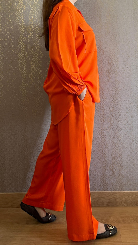 Tangy Orange Travel Co-ord Set