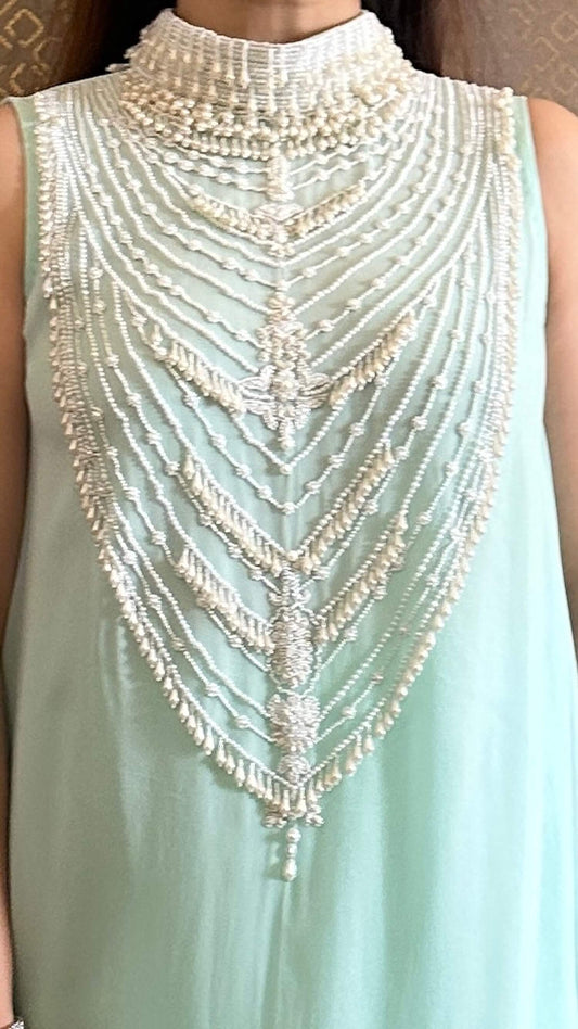 Mint Riviere Pearl Pastel Kurta with Pants
