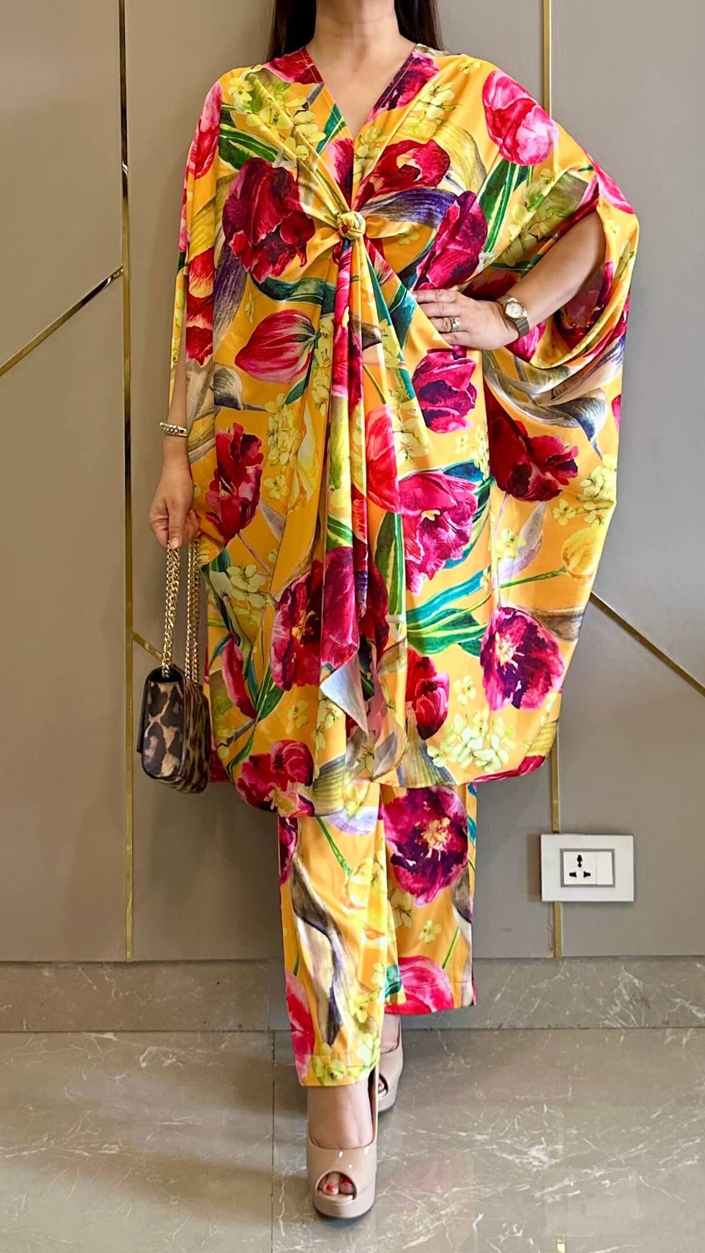 Tropical Yellow Flowy Co-ord Set
