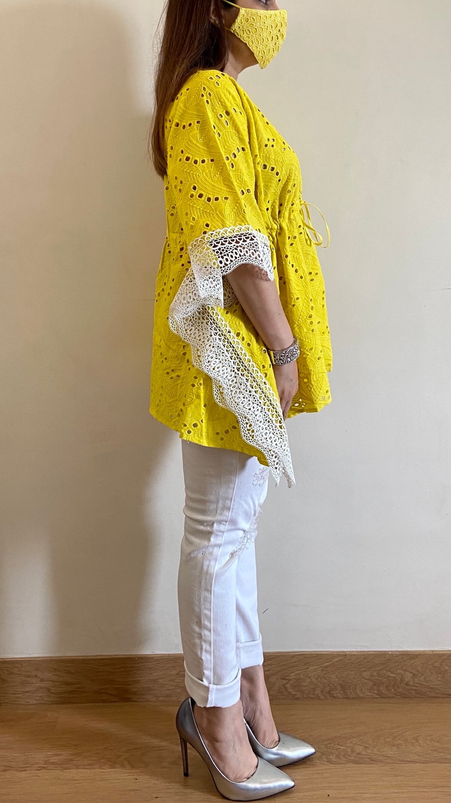 Sunshine Yellow Kaftan Top (Freesize) - kylee