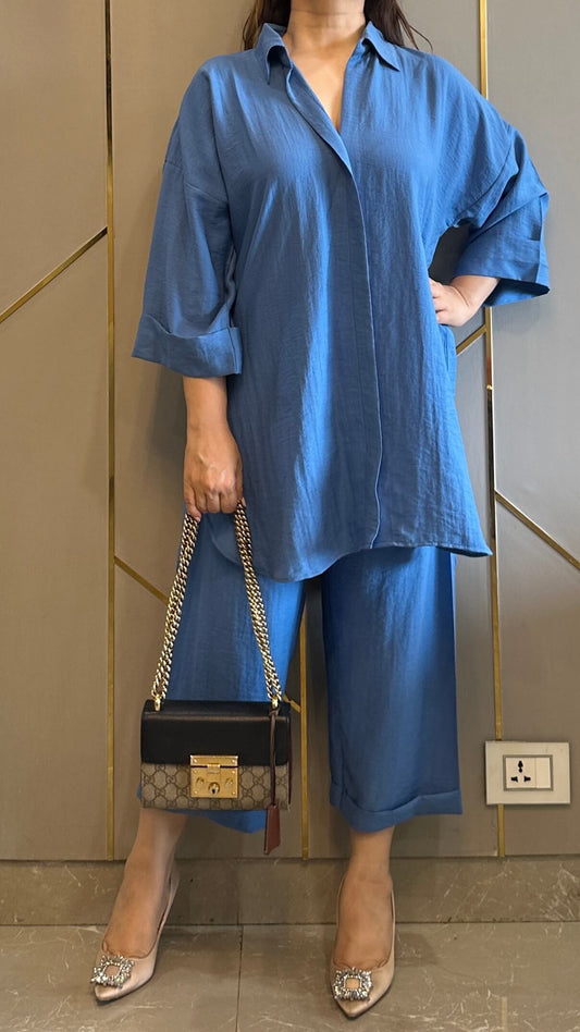 Azure Linen Co-ord Set