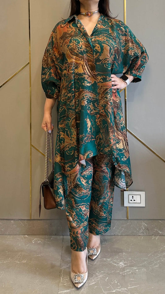 Marbella Green Printed Co-ord Set
