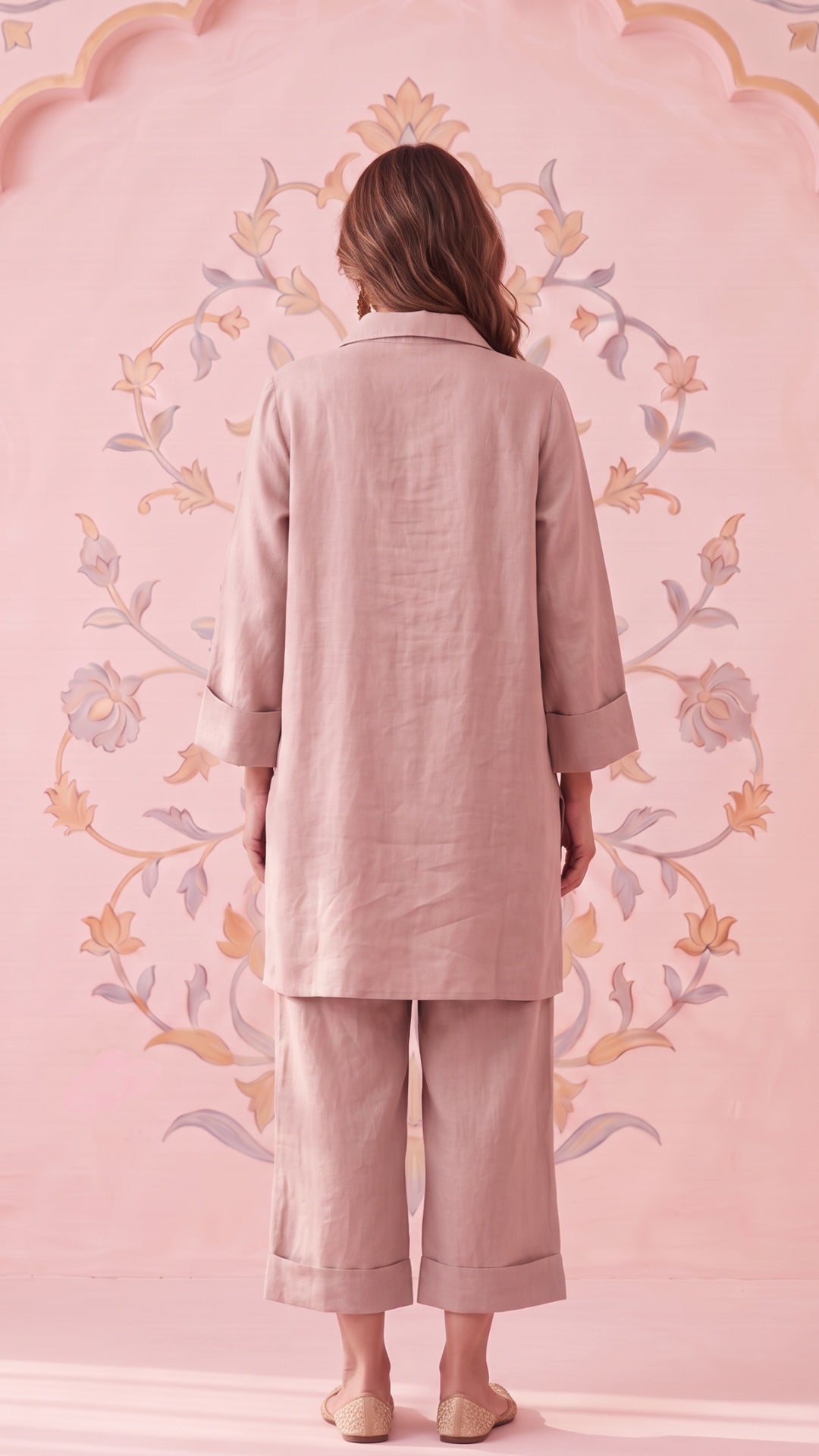 Dusky Rose Linen Co-ord Set