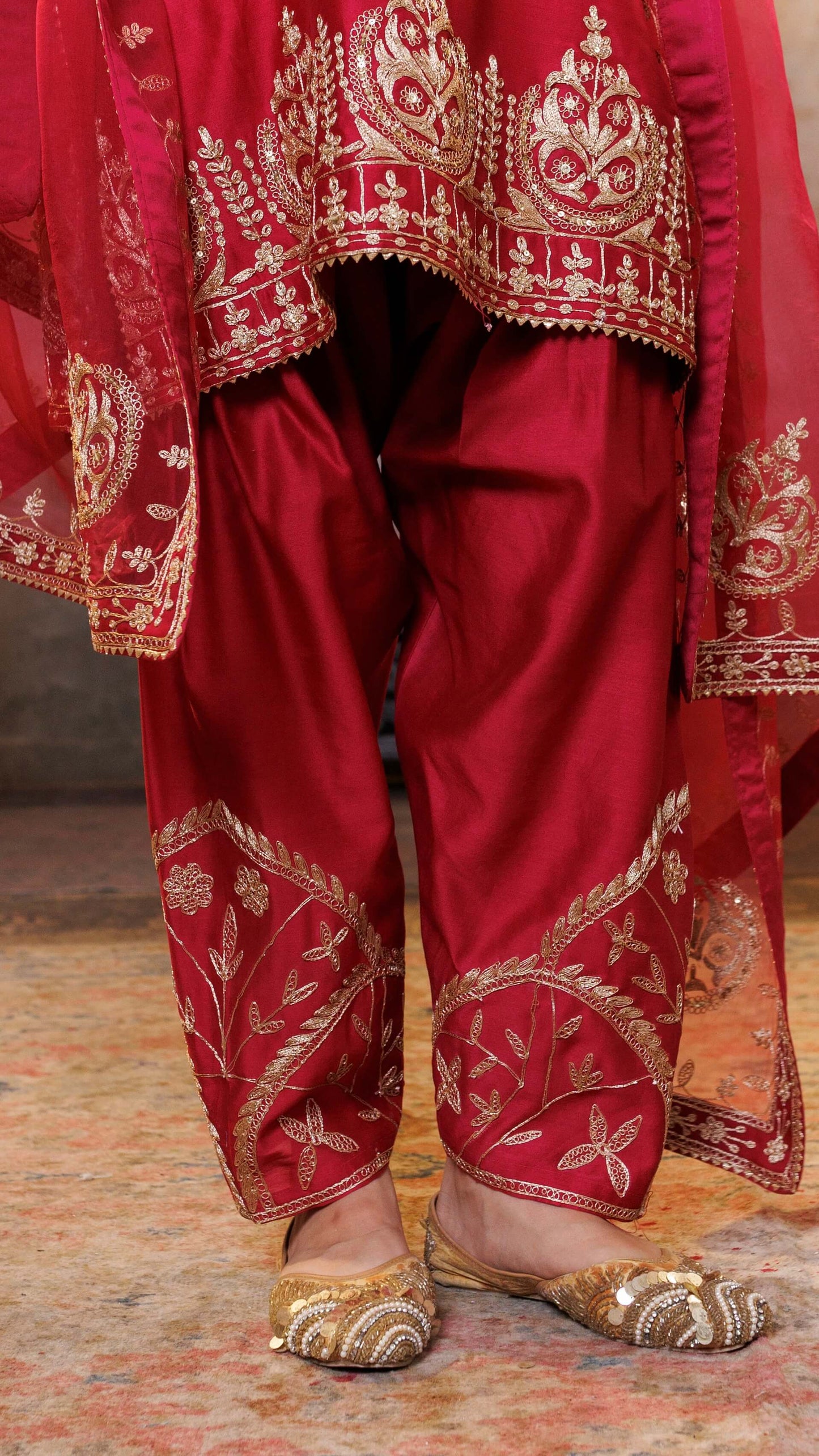 Ruby Noor Chanderi Silk Suit