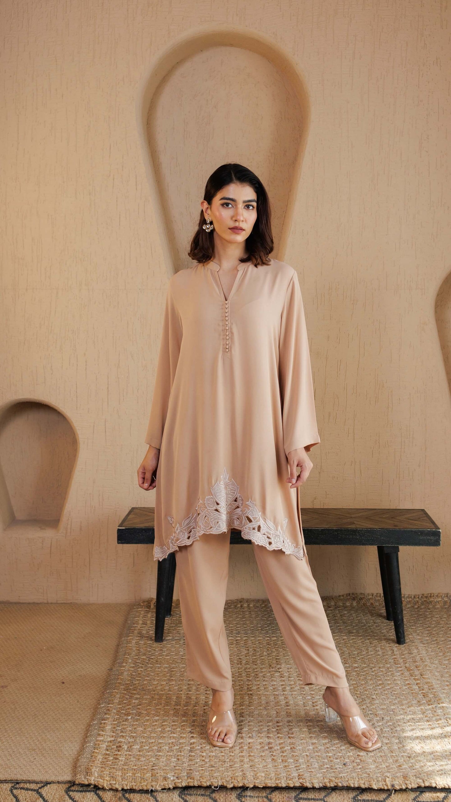 Beige Zoya Co-ord Set