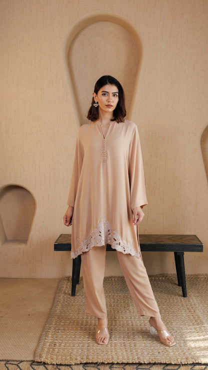 Beige Zoya Co-ord Set