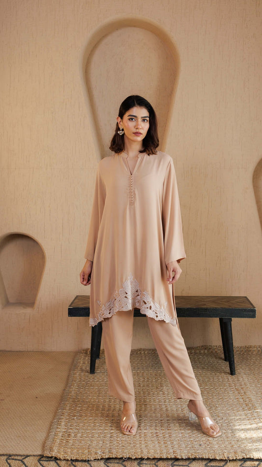 Beige Zoya Co-ord Set