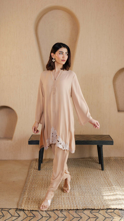 Beige Zoya Co-ord Set
