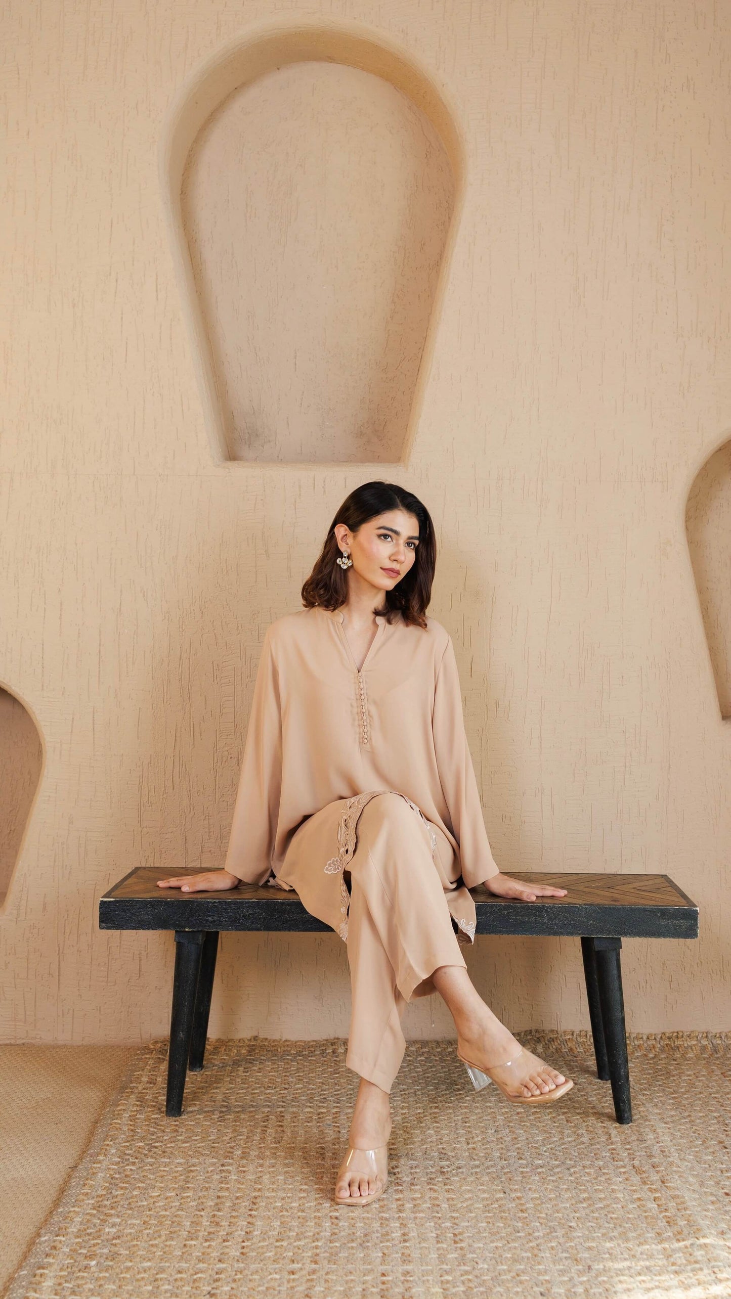 Beige Zoya Co-ord Set