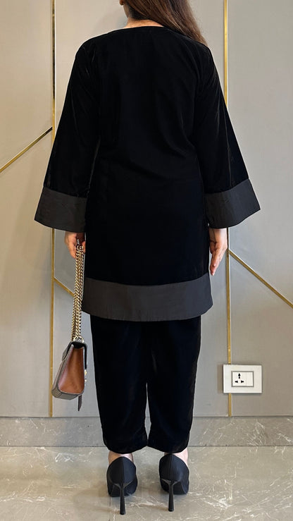 Black Velvet Co-ord Set
