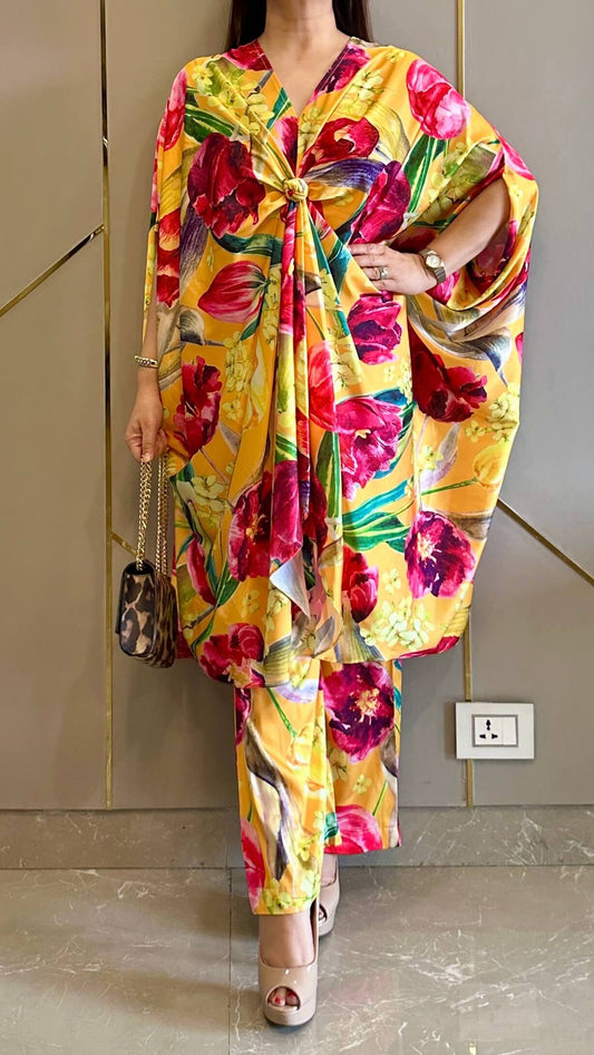 Tropical Yellow Flowy Co-ord Set