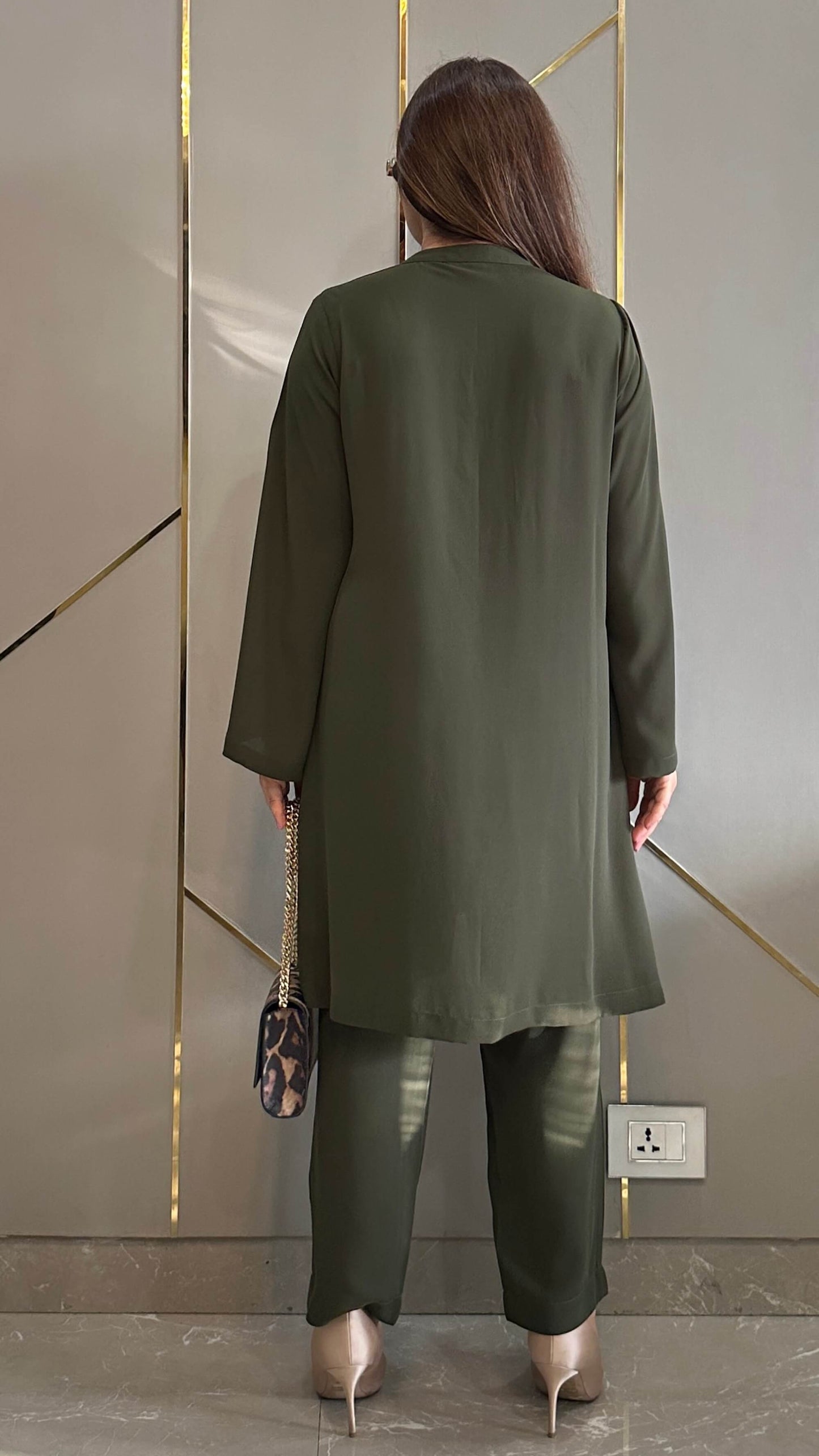 Olive Green Zoya Co-ord Set