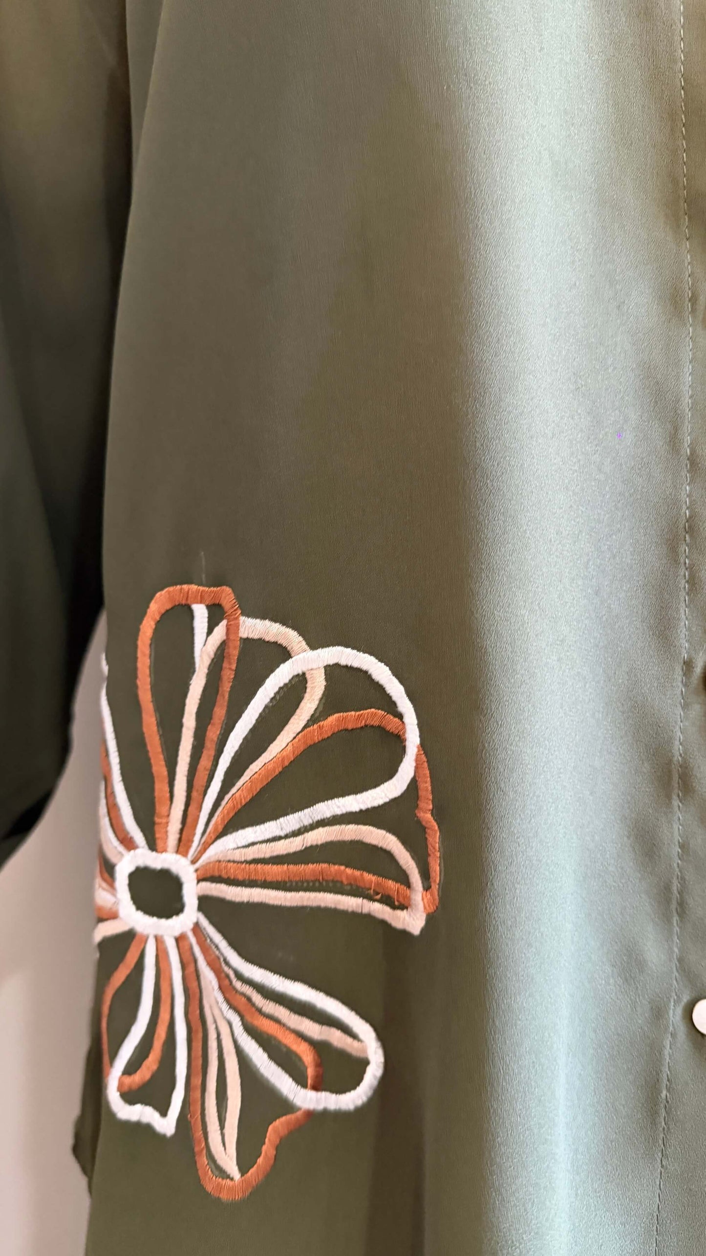 Olive Floral Embroidered Co-ord Set