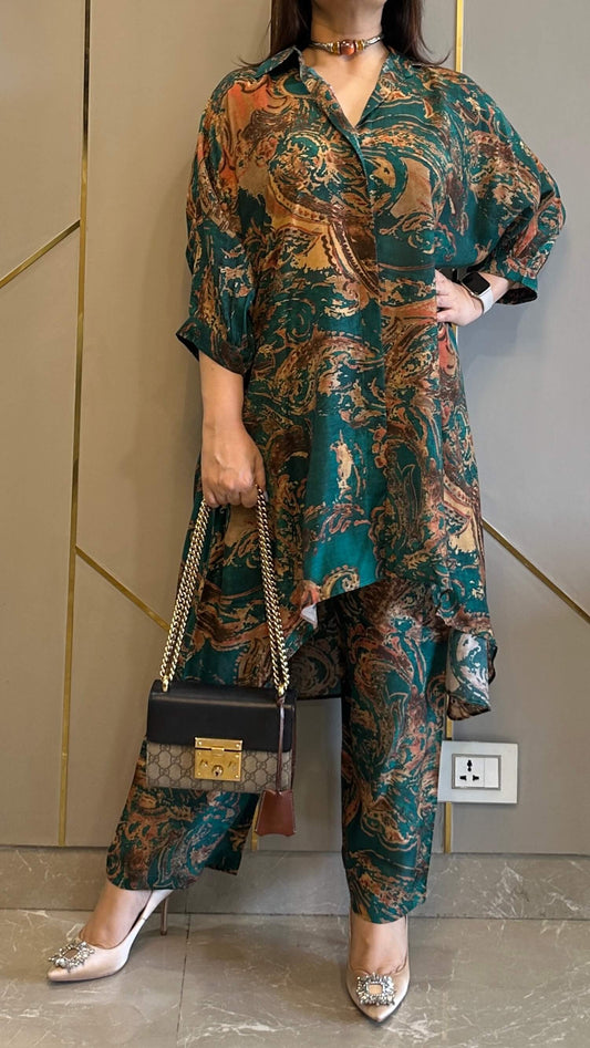 Marbella Green Printed Co-ord Set