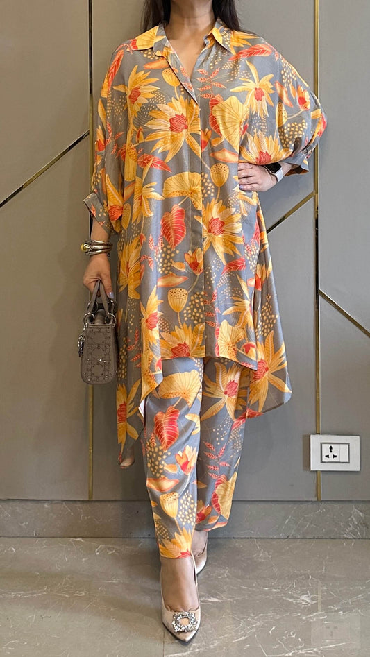 Marbella Grey Printed Co-ord Set
