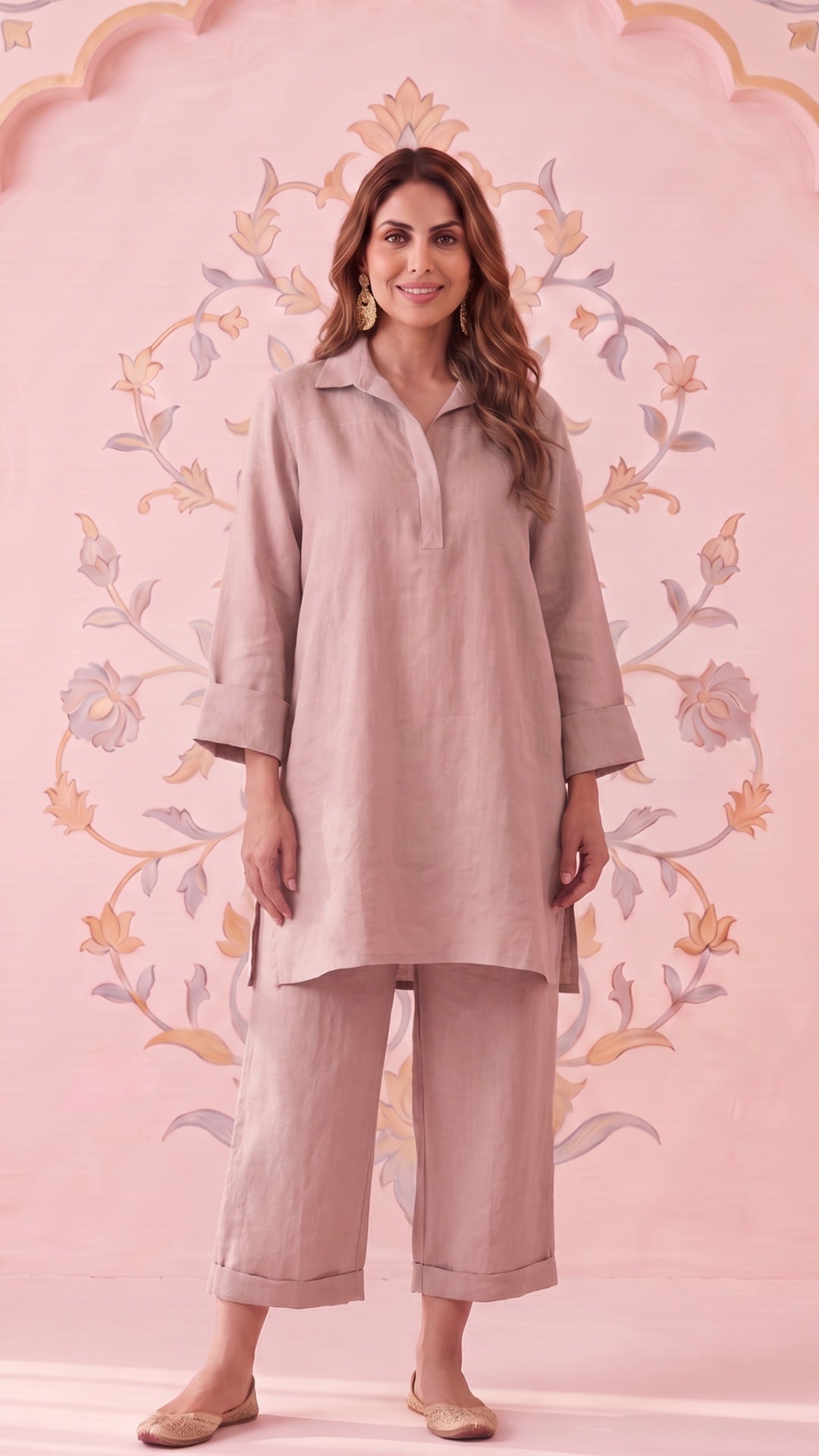 Dusky Rose Linen Co-ord Set